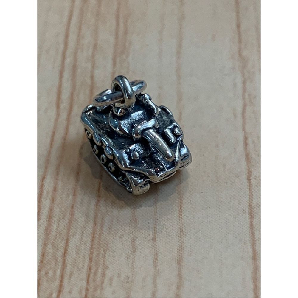 .925 Military Army Tank Sterling Silver Jewelry Charm